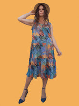 Charger l'image dans la galerie, Robe vintage Adélie - Imprimé Tropical. Taille M, 38, 40