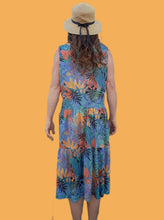 Charger l'image dans la galerie, Robe vintage Adélie - Imprimé Tropical. Taille M, 38, 40