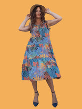 Charger l'image dans la galerie, Robe vintage Adélie - Imprimé Tropical. Taille M, 38, 40