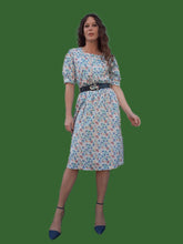 Charger l'image dans la galerie, Robe vintage Dorine - Imprimé floral. Taille M, 38, 40. Fabriqué en France