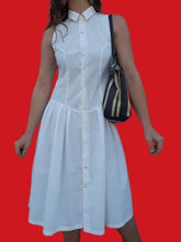 Charger l'image dans la galerie, Robe chemise vintage Camélia - Toute boutonnée. Taille S, 36, 38. Fabriqué en France