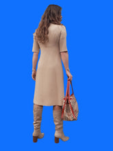 Charger l'image dans la galerie, Robe vintage Justine - Encolure drapée, soie. Cerruti 1881. Taille S, 36, 38.