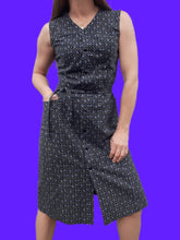 Charger l'image dans la galerie, Robe vintage Lucia - Pois et fleurs violettes. Taille S, 36, 38. Fabriqué en France