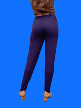 Charger l'image dans la galerie, Pantalon vintage Marthe - Fuseau taille haute violet. Taille XS, 34, 36. Carole Richard. Made in France.