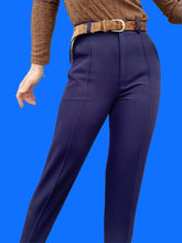 Charger l'image dans la galerie, Pantalon vintage Marthe - Fuseau taille haute violet. Taille XS, 34, 36. Carole Richard. Made in France.