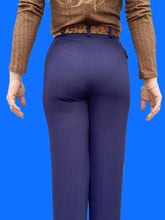 Charger l'image dans la galerie, Pantalon vintage Marthe - Fuseau taille haute violet. Taille XS, 34, 36. Carole Richard. Made in France.