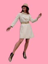 Charger l'image dans la galerie, Manteau vintage Charlène - Blanc cassé. Taille XS, 34, 36. Pierre Cardin Paris.
