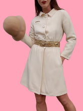 Charger l'image dans la galerie, Manteau vintage Charlène - Blanc cassé. Taille XS, 34, 36. Pierre Cardin Paris.
