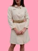 Charger l'image dans la galerie, Manteau vintage Charlène - Blanc cassé. Taille XS, 34, 36. Pierre Cardin Paris.