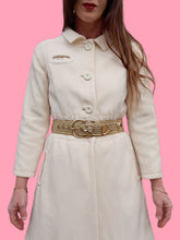 Charger l'image dans la galerie, Manteau vintage Charlène - Blanc cassé. Taille XS, 34, 36. Pierre Cardin Paris.