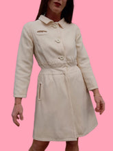 Charger l'image dans la galerie, Manteau vintage Charlène - Blanc cassé. Taille XS, 34, 36. Pierre Cardin Paris.
