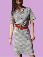 Charger l'image dans la galerie, Robe vintage Annie - Col chemisier. Taille M, 38, 40. Fabriqué en France