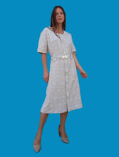 Charger l'image dans la galerie, Robe vintage Stella - Damier bleu. Taille XXXL, 46, 48. Fabriqué en France.