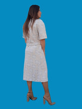 Charger l'image dans la galerie, Robe vintage Stella - Damier bleu. Taille XXXL, 46, 48. Fabriqué en France.