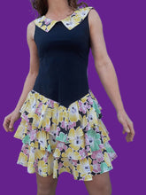 Charger l'image dans la galerie, Robe vintage Lou - A volants, Années 90'. Taille M, 38, 40. Fabriqué en France