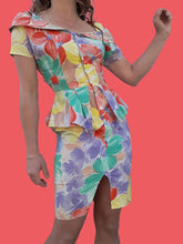 Charger l'image dans la galerie, Robe vintage Hélène - A basques. Taille S, 36, 38. Fabriqué en France