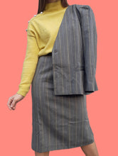 Charger l'image dans la galerie, Ensemble vintage Vicky - A fines rayures. Taille XXL 44. Weinberg. Fabriqué en France