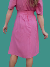 Charger l'image dans la galerie, Ensemble vintage Lucie - Rose à pois noirs. Taille M, 38, 40. Fabriqué en France
