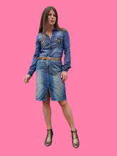 Charger l'image dans la galerie, Jupe "Seconde" Marthe - En jean fendue. Taille M, 38, 40. Sisley. Made in Rumania.