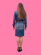 Charger l'image dans la galerie, Jupe "Seconde" Marthe - En jean fendue. Taille M, 38, 40. Sisley. Made in Rumania.