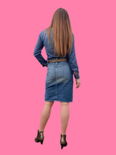 Charger l'image dans la galerie, Jupe "Seconde" Marthe - En jean fendue. Taille M, 38, 40. Sisley. Made in Rumania.