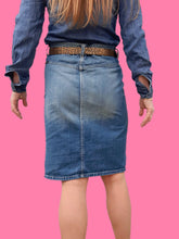Charger l'image dans la galerie, Jupe "Seconde" Marthe - En jean fendue. Taille M, 38, 40. Sisley. Made in Rumania.