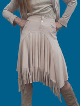 Charger l'image dans la galerie, Ensemble vintage Estelle - A franges rose poudré. Taille S, 36, 38. Serena Kay. Fabriqué en France