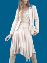 Charger l'image dans la galerie, Ensemble vintage Estelle - A franges rose poudré. Taille S, 36, 38. Serena Kay. Fabriqué en France