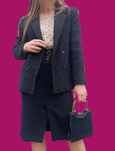 Charger l'image dans la galerie, Ensemble vintage Cléa - Veste & jupe crayon mouchetés. Taille M, 38, 40. Cacharel. Made in France