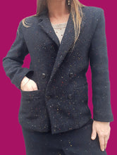 Charger l'image dans la galerie, Ensemble vintage Cléa - Veste & jupe crayon mouchetés. Taille M, 38, 40. Cacharel. Made in France