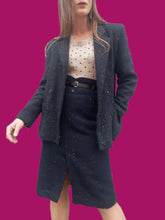 Charger l'image dans la galerie, Ensemble vintage Cléa - Veste & jupe crayon mouchetés. Taille M, 38, 40. Cacharel. Made in France
