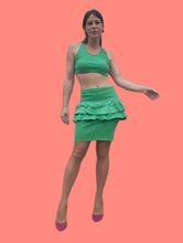 Charger l'image dans la galerie, Ensemble vintage Sandrine - A volants. Taille S, 36, 38. Tam Tam Sagaie. Fabriqué en France