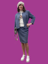 Charger l'image dans la galerie, Ensemble vintage Bruna - Damier satiné. Taille XXL, 44, 46. Albert Mill