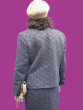 Charger l'image dans la galerie, Ensemble vintage Bruna - Damier satiné. Taille XXL, 44, 46. Albert Mill