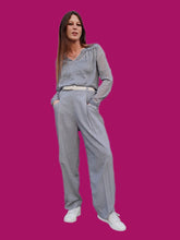 Charger l'image dans la galerie, Pantalon à pont vintage Lison - Carreaux vichy. Taille XL, 42, 44. Patrice Bréal. Made in France.