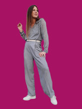 Charger l'image dans la galerie, Pantalon à pont vintage Lison - Carreaux vichy. Taille XL, 42, 44. Patrice Bréal. Made in France.