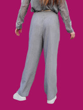 Charger l'image dans la galerie, Pantalon à pont vintage Lison - Carreaux vichy. Taille XL, 42, 44. Patrice Bréal. Made in France.