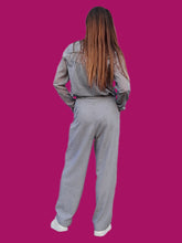 Charger l'image dans la galerie, Pantalon à pont vintage Lison - Carreaux vichy. Taille XL, 42, 44. Patrice Bréal. Made in France.