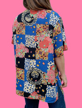 Charger l'image dans la galerie, Chemisier vintage Lili - A carreaux bariolés. Taille XXL, 44, 46. Damart.