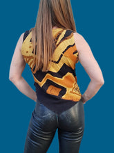 Charger l'image dans la galerie, Top vintage Bintou - Motif Africain. Pointu devant. Coton. Taille S, 36, 38.