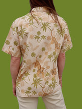 Charger l'image dans la galerie, Chemisette vintage Léanne - Jungle. Taille M, 38, 40. René Derhy.
