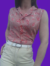 Charger l'image dans la galerie, Top vintage Stella - Vichy fleuris. Taille M, 38, 40