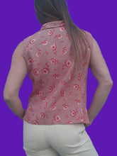 Charger l'image dans la galerie, Top vintage Stella - Vichy fleuris. Taille M, 38, 40