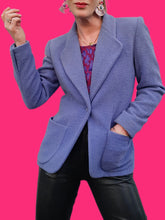 Charger l'image dans la galerie, Blazer vintage Sibylle - En laine parme. Taille S, 36, 38. Yves Saint Laurent Variation. Made in France.