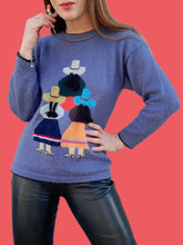 Charger l'image dans la galerie, Pull vintage Norma - Poupée Péruviennes. Taille M, 38, 40.