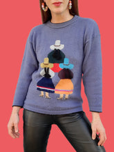 Charger l'image dans la galerie, Pull vintage Norma - Poupée Péruviennes. Taille M, 38, 40.