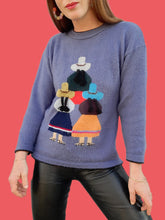 Charger l'image dans la galerie, Pull vintage Norma - Poupée Péruviennes. Taille M, 38, 40.