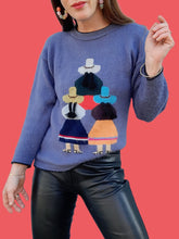 Charger l'image dans la galerie, Pull vintage Norma - Poupée Péruviennes. Taille M, 38, 40.