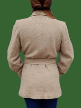Charger l'image dans la galerie, Manteau vintage Camille - Laine chinée beige. Taille S, 36, 38. Yves Saint Laurent. Rive Gauche. Made in France .