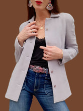 Charger l'image dans la galerie, Veste vintage Edna - Parme. Taille XS, 34, 36. Bazar Christian Lacroix. Made in France.